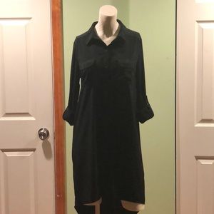 High-low black button down forever 21 dress